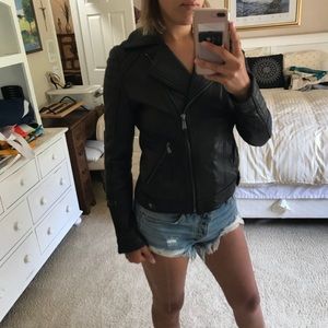 Michael Kors Black Leather Moto Jacket